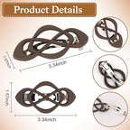 Hair Barrettes for Women 4packs Brown Hair Clips French Barrette Vintage HairClips f Stylish Accessories for Women Girls