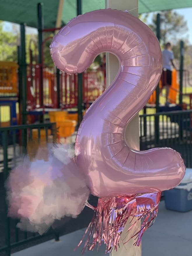 Number Balloons Pearl Pink 22 Balloon 40 inch - Image 2