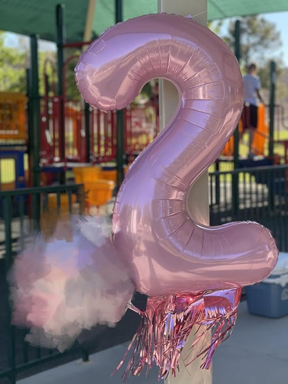 Number Balloons Pearl Pink 22 Balloon 40 inch - Image 2