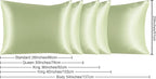 NTBAY 2 Pack Satin Queen Pillowcases for Hair and Skin, Luxurious and Silky Pillow Cases with Envelope Closure, 20x30 Inches, Sage Green