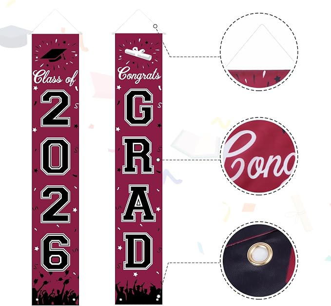 2026 Graduation Decorations, Graduation Banner Class of 2026, Hanging - Image 6