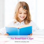 D 6 Pcs Creaseless Hair Clips No Crease Hair Clip Makeup Clips for Women and Girls Flat No Bend Hair Clips for Hairstyling Salon Golden Handle (Black)