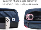 Travel Toiletry Bag 8L, Large Packing Cube with Waterproof TPU Wet/Dry Compartment (03 Blue Abyss)