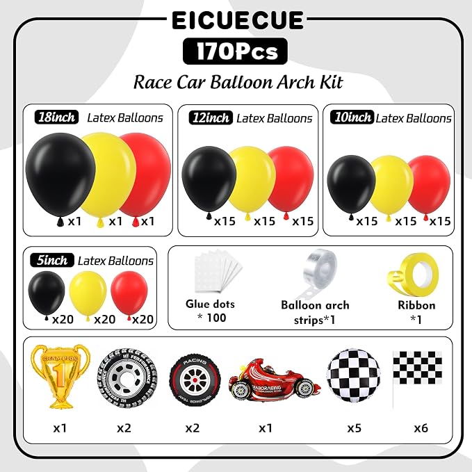 Race Car Balloon Arch Kit - Image 2