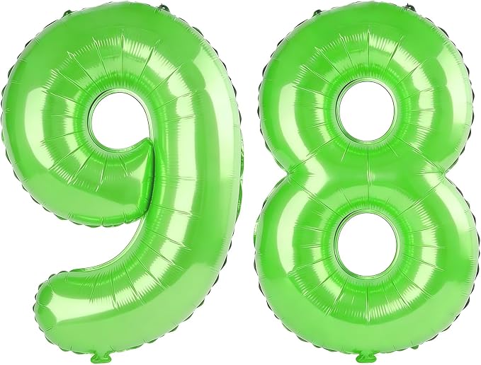 40 Inch Number 98 Balloons for 98th Birthday Party Decorations, 0-100 Fruit by FOBELEC