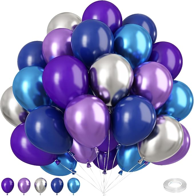 Purple and Blue Balloon Set by BIAPIAN