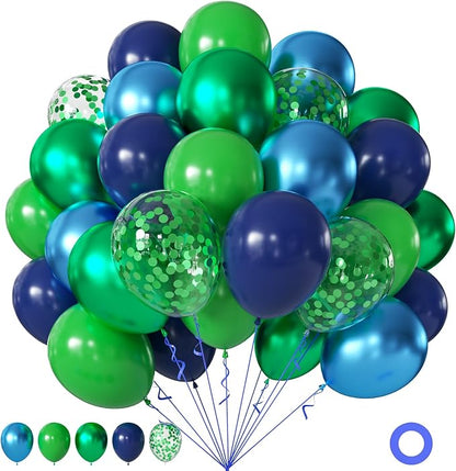 Blue and Green Balloons for Graduation Baby Shower Birthday Decorations | 60Pcs by JOYFLOAT