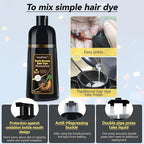 Dark Brown Hair Dye Shampoo 3 IN 1, Hair Color Shampoo for Gray Hair Coverage for Women Men, Herbal Formula with Ammonia-free Ingredients, Lasts up to 30 Days (16.9 Fl Oz)
