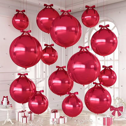 Burgundy Round Foil Balloons by Dagelar