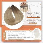Full Shine Blonde And Brown Tape in Hair Extensions Color 6/27/60 Balayage Blonde Human Hair Tape in Exensions 100G Seamless Soft Skin Weft 20Inch Brazilian Extension Bridal Hairstyles 40Pcs