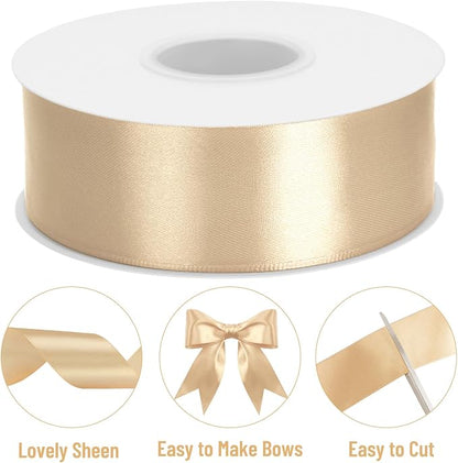 KINGLAKE Champagne Gold Satin Ribbon - Image 3