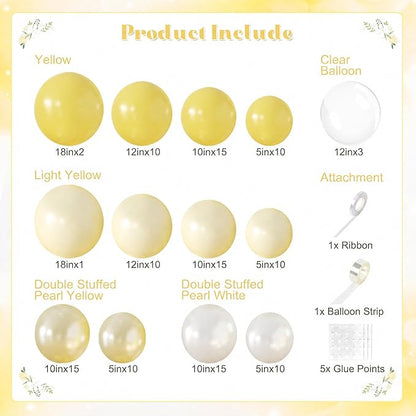 Yellow Balloon Arch Kit for Wedding Baby Shower Bridal Shower Decorations | - Image 2
