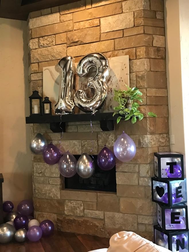 0 Balloon 40 inch Silver Number Balloons - Image 4