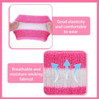 3 Pcs Sweat Band Set, 1 Pcs Headband and 2Pcs Wristbands, Pink Strips Sweatbands for Women Sports Fitness 80s Costumes Accessories(Pink)