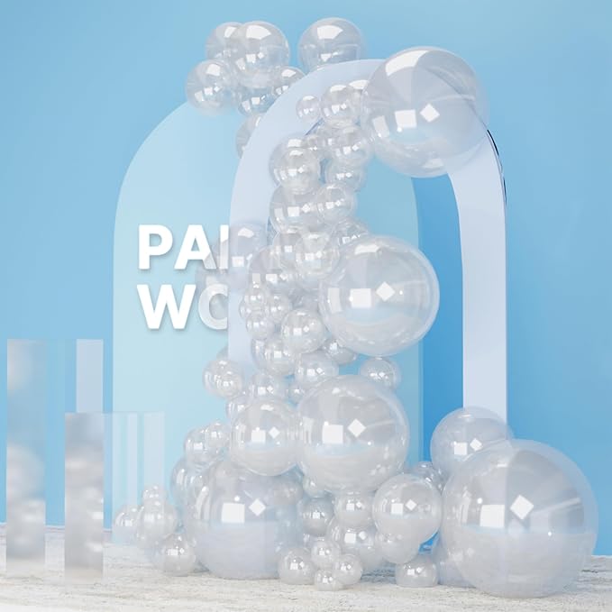 PartyWoo Clear Balloons 130pcs Different Sizes of 18 12 10 5 Inch | Balloons by PartyWoo