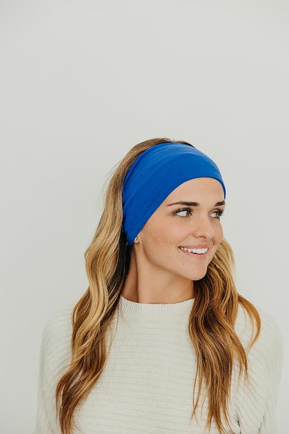 Maven Thread 4" Wide Workout Headbands for Women (4 Pack) – Non-Slip Sweatbands for Gym, Running & Yoga