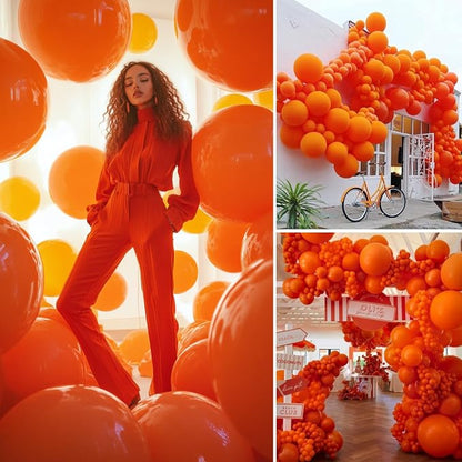 PartyWoo Orange Balloons 20pcs Fall Latex Helium Balloons 18 Inch | Birthday - Image 5