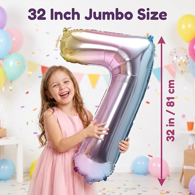 YPSelected 32 Inch Large Foil Helium Number Balloon Birthday Wedding Party 0-9 - Image 5