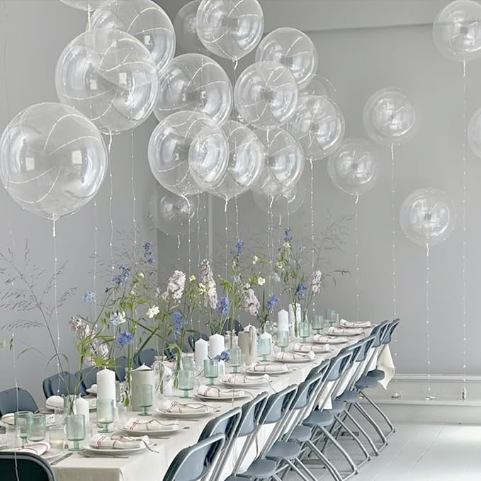 Clear Balloons 12 inch, Transparent Latex Balloons 50pcs Party Balloon - Image 6