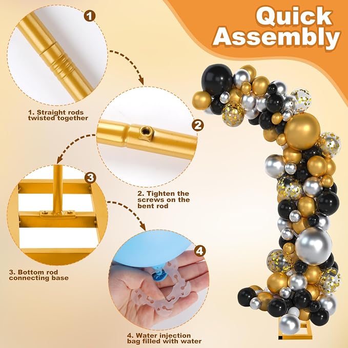 7.2ft and 5.9ft Half Balloon Arch Stand Kit - Image 5