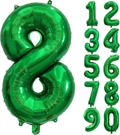 Number Balloons Green Party Balloon by United-UnicornsParty