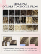 DOORES Invisi Edge Tape in Hair Extensions Human Hair, Ash Brown to Platinum Blonde 10 Injection Tape-ins with 10 Injection Tape-ins 50g 20 Inch, Virgin Tape in Extensions