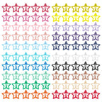 ECADY 100-Piece Metal Snap Hair Clips for Girls, Toddlers, and Kids - Perfect for Fine Hair, Thick Hair, and More - Featuring Fun Star Designs
