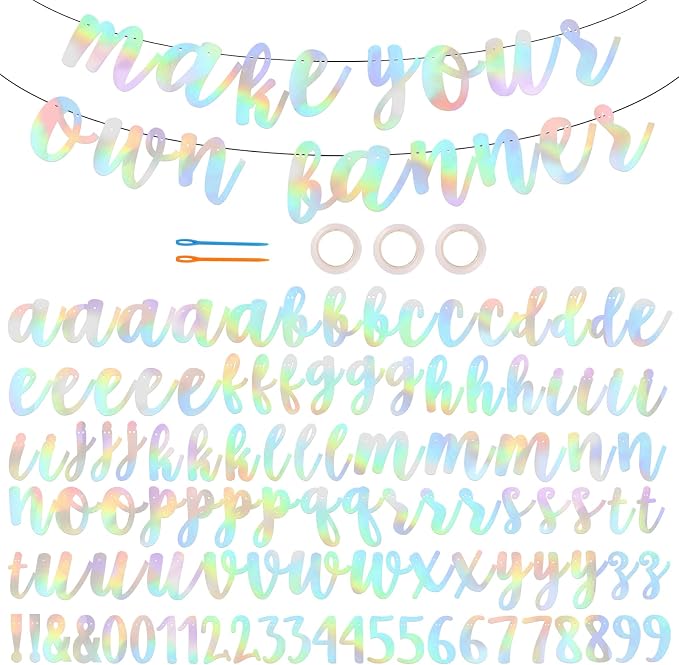 BEISHIDA 116 PCS A-Z DIY Letter Banner Kit Make Your Own Banner，Including 111 by Beishida