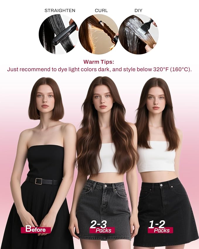 Moresoo Ombre Brown Clip in Hair Extensions Dark Brown to Caramel Blonde Balayage Real Hair Extensions Clip in Human Hair Full Head 16 inch 120g/7pcs