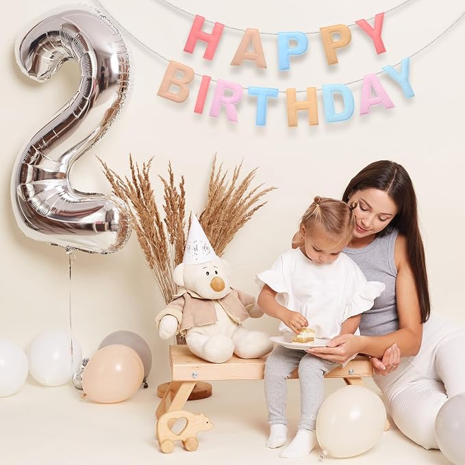 Felt Happy Birthday Garland Rainbow Banner Reusable Happy Birthday Sign Party - Image 5