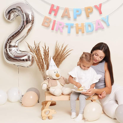 Felt Happy Birthday Garland Rainbow Banner Reusable Happy Birthday Sign Party - Image 5
