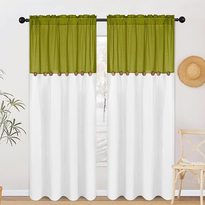Farmhouse Cotton Linen Curtains - Image 2