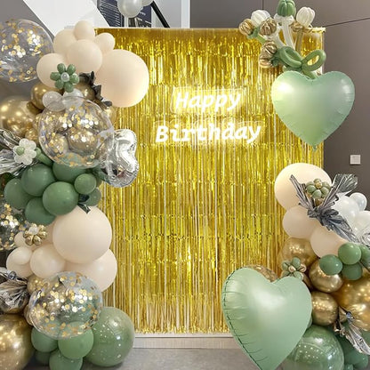 Sage Green Gold White Balloons Arch Kit - Image 6
