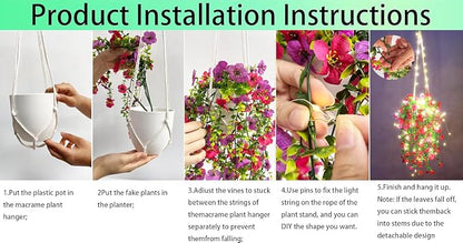 Comtelek Artificial Flowers for Outdoors Fake Hanging Plants - Image 6