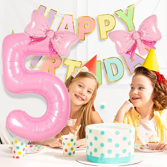 Pink Coquette Birthday Decorations 34 43 Balloon Numbers - Image 4