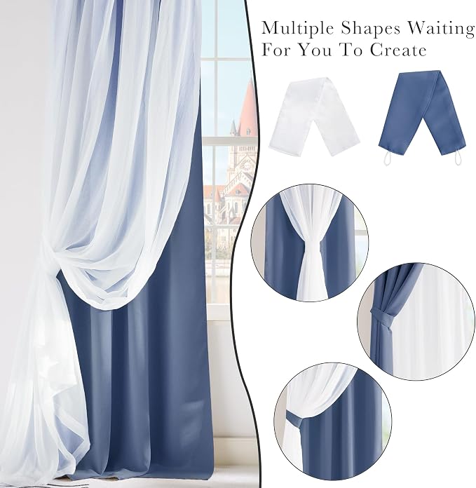 PONY DANCE Blue Haze Blackout Curtains - Image 9