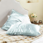 BEDELITE Satin Pillowcase for Hair and Skin, Super Soft and Cooling Similar to Silk Pillow Cases 2 Pack with Envelope Closure, Gift for Women Men(20"x36" King Size, Stone Blue)