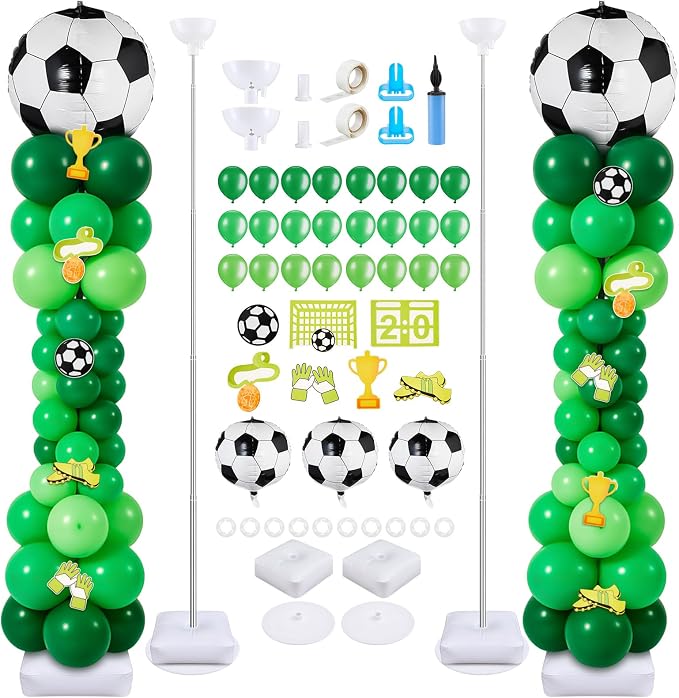 Gejoy 2 Sets Soccer Balloon Column Stand Kit 6.5 ft Adjustable Stands Tower Kit by Gejoy