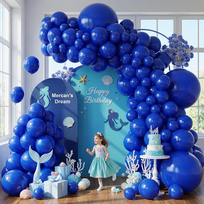 Blue Balloons Arch Kit, Baby Shower, Gender Reveal, Under The Sea Birthday - Image 2