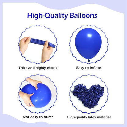 FOTIOMRG 110pcs Royal Blue Balloon Garland Arch Kit, 18 12 10 5 inch Royal Blue - Image 3