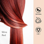 Wine Red Hair Dye Shampoo, Burgundy Hair Dye for Men & Women, Long-Lasting Color SHampoo Hair Dye for All Hair Types, Esay to Use Shampoo Para Canas 16.9 Fl Oz (Wine red)