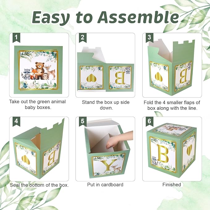 Sage Green Baby Boxes with Letters - Image 5