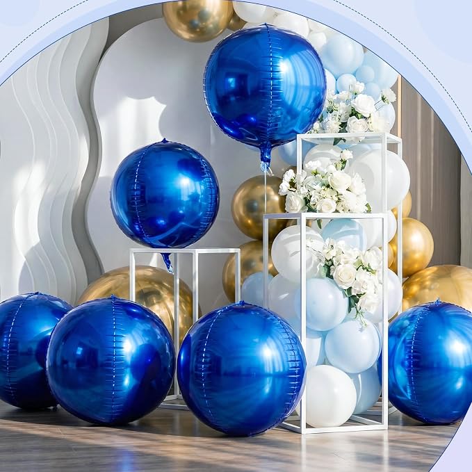 6 Pcs Giant Metallic Party Balloons, Birthday Wedding Bridal Baby Shower Party - Image 7