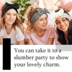 3 Pieces Towel Headbands for Women Makeup Headband for Washing Face Makeup Spa Headband, Microfiber Bowtie Shower Headband for Women (White, Light Gray, Black)