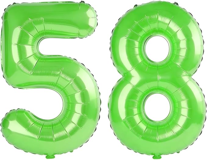 40 Inch Number 58 Balloons for 58th Birthday Party Decorations, 0-100 Fruit by FOBELEC