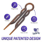 Good Hair Days Hair Pins - 2 1/2" Plastic, U-shaped Magic Grip Hairpins, Strong Durable Pins For Fine, Thick & Long Hair, Styling Accessories - Black, Set of 10