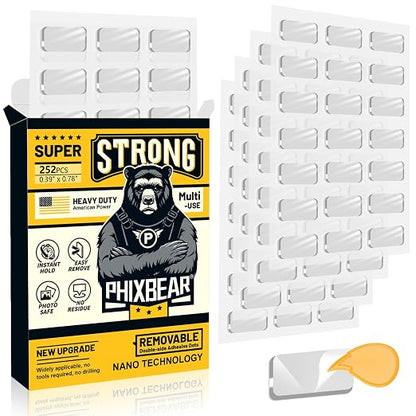 PHIXBEAR Large Mounting Putty No Residue, Double Sided Tape Glue Adhesive Dots by PHIXBEAR
