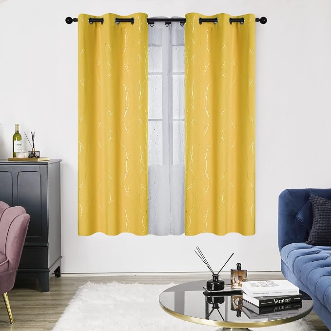 Deconovo Living Room Curtains 72 Inches Long, Thermal Insulated, Room Darkening - Image 2
