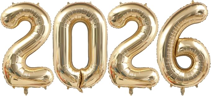 Light Gold 2026 Graduation Foil Balloons 40 Inch Champagne Gold 2026 Number | by ANGEL+Q+HOUSE
