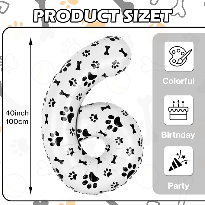 40 Inch Dog Foil Birthday Balloons - Image 2